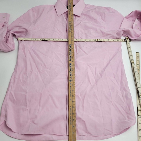 Bonobos Men's L Large 16 1/2 35 Long Sleeve Button Front Pink Barbie Shirt - Picture 6 of 8